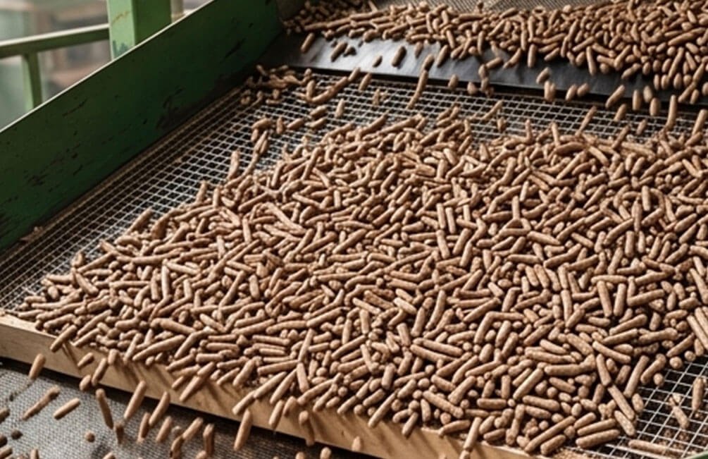 Resfriamento de pellets de biomassa