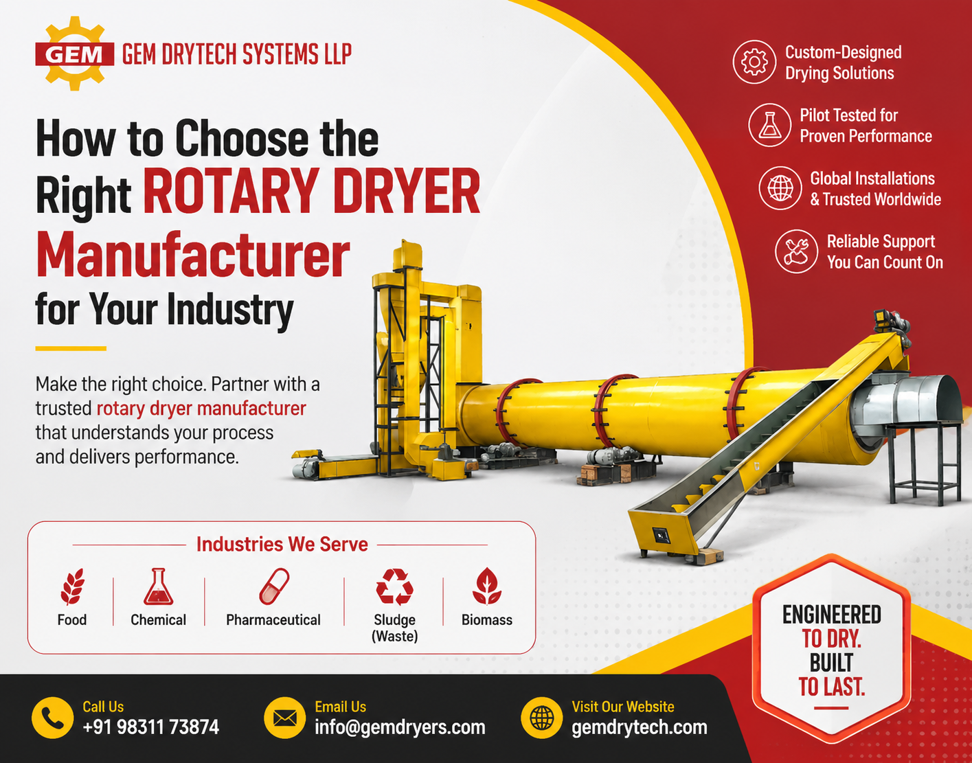 Rotary dryer manufacturer for industrial drying solutions